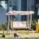 Outsunny Kids 2 Seater Garden Swing Chair  - Pink