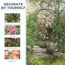 Outsunny 223cm Garden Arch Trellis, Outdoor Wedding Arbor for Roses, Vines