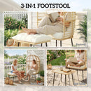 Outsunny Standing Egg Chair Lounge Chair with Footstool, Cushion, Beige
