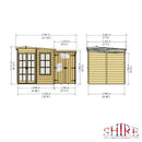 Hampton Corner Summerhouse With Side Shed