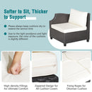 7 Pieces Patio Outdoor Hand-Woven PE Wicker Furniture Set-Off White