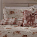 D & D Hanson Highland Cow Duvet Cover Set in Terracotta