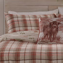D & D Hanson Highland Cow Duvet Cover Set in Terracotta
