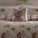 D & D Hanson Highland Cow Filled Cushion In Terracotta