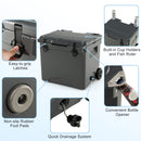 40 L Ice Chest Hard Cooler With Wheels And Handle-Grey