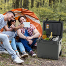 40 L Ice Chest Hard Cooler With Wheels And Handle-Grey