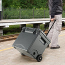 40 L Ice Chest Hard Cooler With Wheels And Handle-Grey