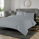 Harley Satin Stripe Duvet Set - Silver