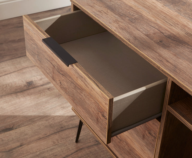 Havana Ready Assembled TV Unit with 3 Drawers  - Vintage Oak