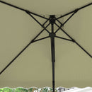 Outsunny 2.5m Square Cantilever Garden Parasol Umbrella with Cross Base, Beige