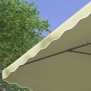 Outsunny 2.5m Square Cantilever Garden Parasol Umbrella with Cross Base, Beige