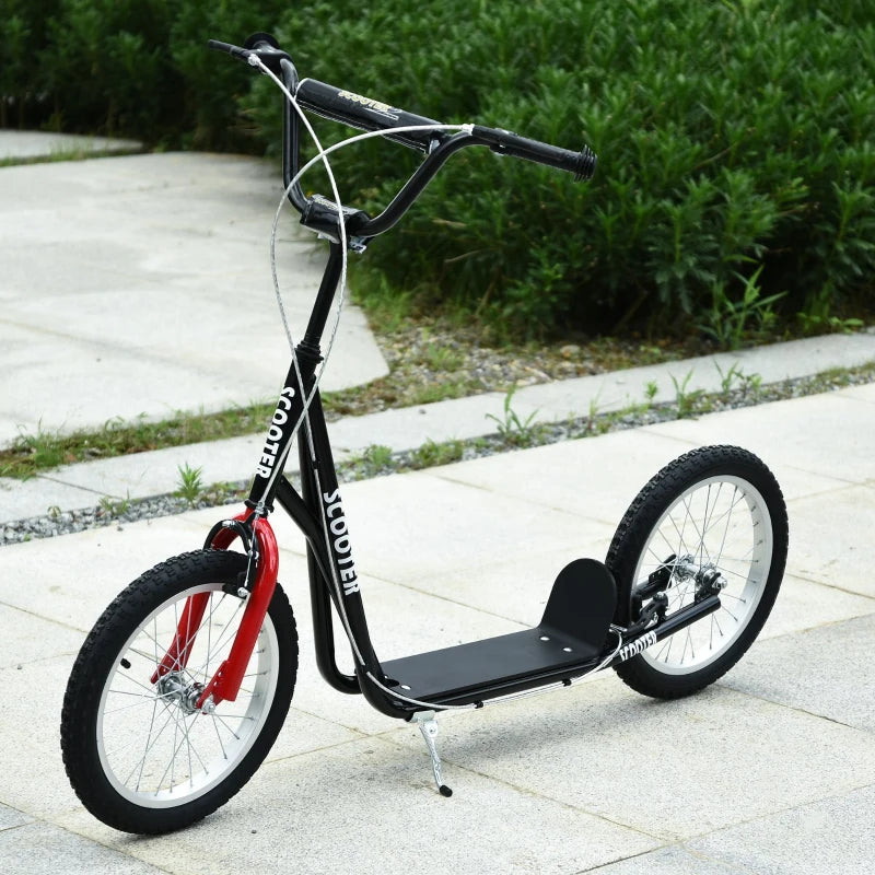 HOMCOM Teen Kids Stunt Scooter Children Kick Scooter -  Black