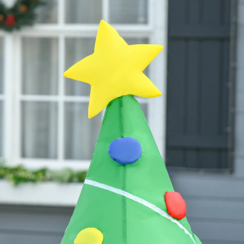HOMCOM 5ft Inflatable Christmas Tree - Green