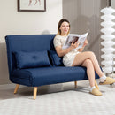 HOMCOM Click Clack Sofa Bed, 2 Seater Bed Settee for Living Room