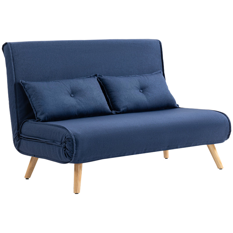 HOMCOM Click Clack Sofa Bed, 2 Seater Bed Settee for Living Room