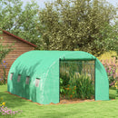 Outsunny Polytunnel Green House With Sprinkler System, Wide Door, 4 X 3(m)