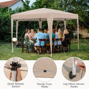 400 x 348 cm Hexagonal Pop-Up Canopy Tent with Dressed Legs-Khaki