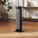 HOMCOM Ceramic Electric Heater, 2000W Space Heater With Timer, Black