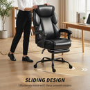 HOMCOM Adjustable Office Chair With Footrest, Armrest, Casters, Black