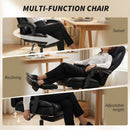HOMCOM Adjustable Office Chair With Footrest, Armrest, Casters, Black