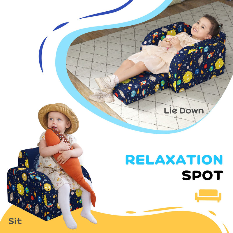 AIYAPLAY Kids Armchair, Foldable Toddler Chair For Bedroom