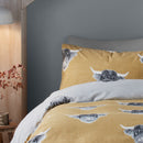 Fusion Highland Cow Duvet Cover Set in Ochre