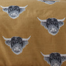 Fusion Highland Cow Duvet Cover Set in Ochre