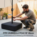 Outsunny Garden Parasol Base 80 kg Sand Filled 48 mm Poles