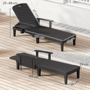 Outsunny Set of 2 Resin Reclining Sun Loungers for Garden, Black