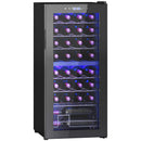 HOMCOM 86L Dual Zone Wine Cooler with Adjustable Temperature Control, Black