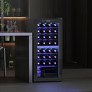 HOMCOM 86L Dual Zone Wine Cooler with Adjustable Temperature Control, Black