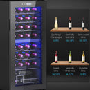 HOMCOM 86L Dual Zone Wine Cooler with Adjustable Temperature Control, Black