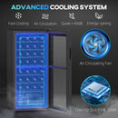 HOMCOM 86L Dual Zone Wine Cooler with Adjustable Temperature Control, Black