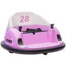 AIYAPLAY 360° Rotation 12V Pink Kids Bumper Car W/ Remote Control