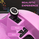 AIYAPLAY 360° Rotation 12V Pink Kids Bumper Car W/ Remote Control