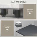 HOMCOM Bathroom Cabinet With Adjustable Shelves, Double Doors And Drawer