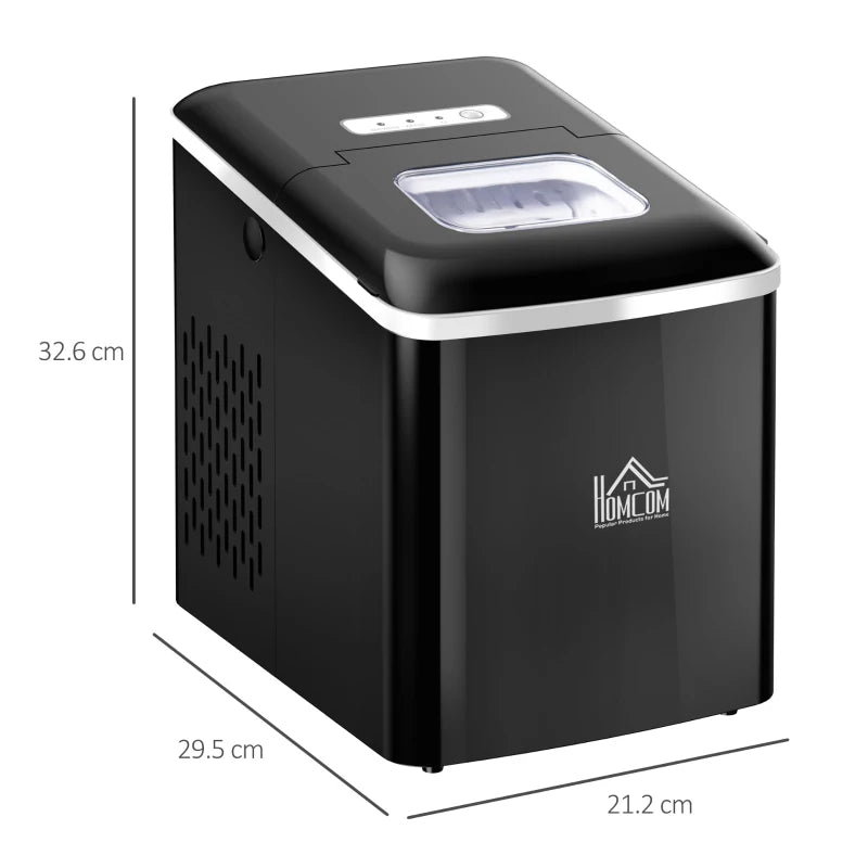 HOMCOM Ice Maker 12kg - Black