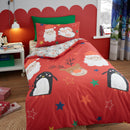 Bedlam Ho Ho Ho Duvet Cover Set in Red