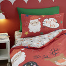 Bedlam Ho Ho Ho Duvet Cover Set in Red