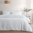 Serene Honley Seersucker Duvet Cover Set in White