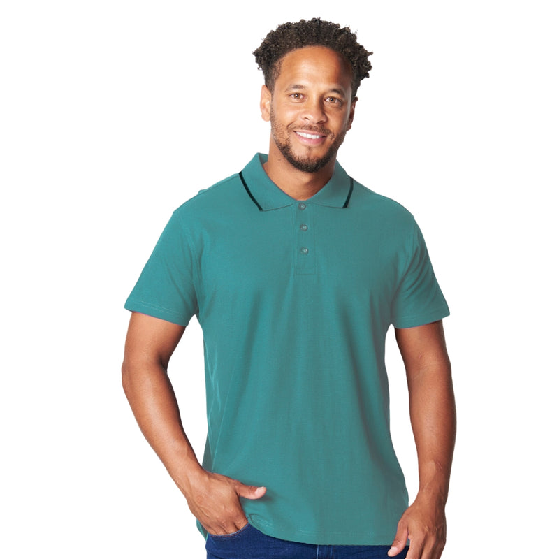 Hope & Honour Cotton Tipped Polo Shirt - Blue