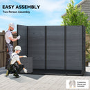 Outsunny 8 X 4 Ft Resin Garden Shed With Floor, Lockable Doors, Dark Grey