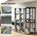 PawHut Walk-in Catio, Outdoor Cat Enclosure With 4 Jumping Platforms, Condo