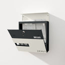 HOMCOM Wall Mounted Post Box, Weatherproof Letterbox with Lock