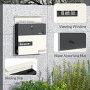 HOMCOM Wall Mounted Post Box, Weatherproof Letterbox with Lock