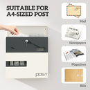 HOMCOM Wall Mounted Post Box, Weatherproof Letterbox with Lock