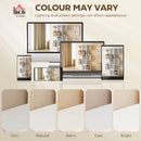 HOMCOM Geometric Bookshelf, 5-Tier S Shaped Bookcase, White Wood Effect