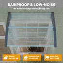 Outsunny Door Canopy Awning Outdoor Window Rain Shelter Cover for Front/Back Door Porch Clear 100 x 80cm