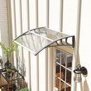 Outsunny Door Canopy Awning Outdoor Window Rain Shelter Cover for Front/Back Door Porch Clear 100 x 80cm