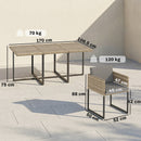 Outsunny Rattan Garden Furniture Set, Rattan Table And Chairs With Cushions